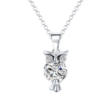Load image into Gallery viewer, 2018 New Zircon Pendants Owl Necklace For Women Crystal Heart Gold Sliver Color Long Necklaces Fashion Jewelry Christmas Gift