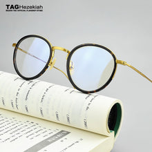 Load image into Gallery viewer, 2023 round glasses computer glasses frame Retro myopia transparent eyeglasses frames men women titanium spectacle frames