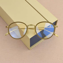 Load image into Gallery viewer, 2023 round glasses computer glasses frame Retro myopia transparent eyeglasses frames men women titanium spectacle frames