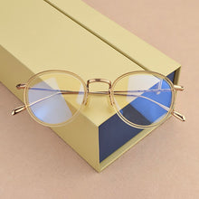 Load image into Gallery viewer, 2023 round glasses computer glasses frame Retro myopia transparent eyeglasses frames men women titanium spectacle frames