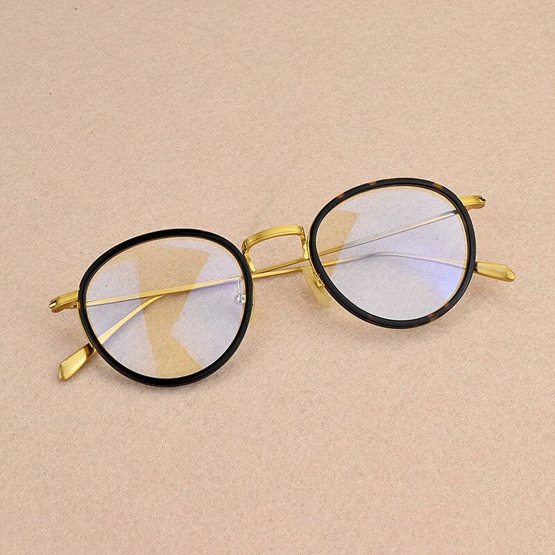 2023 round glasses computer glasses frame Retro myopia transparent eyeglasses frames men women titanium spectacle frames