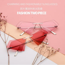 Load image into Gallery viewer, 2023 sunglasses personality frameless triangle designer irregular double-layer sunglasses trendy sunglasses driving