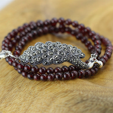 2018 Rushed 2018 New Kehribar Ms Character Product Thai Wholesale Bracelet Peacock Collocation Garnet Hand String