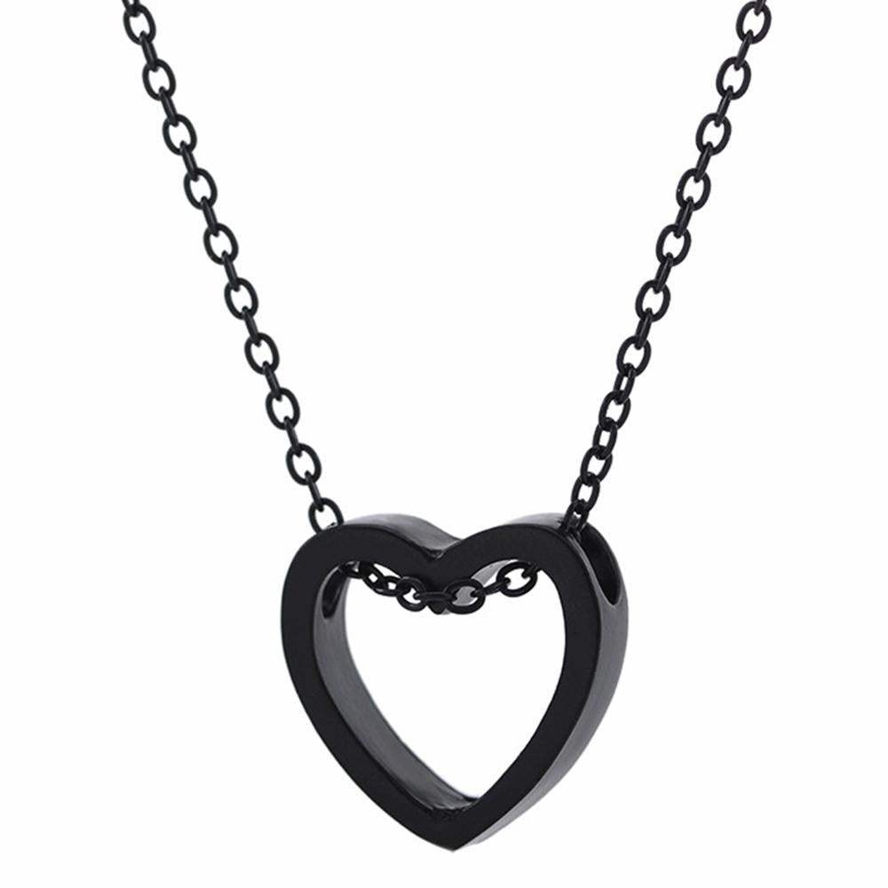 2018 Vendita Trendy Cuore Girocollo Moana Kolye Nuovo Arrivo Scava Fuori Collana a forma di Cuore In Acciaio Inox Colore Amante Gioielli Regalo 