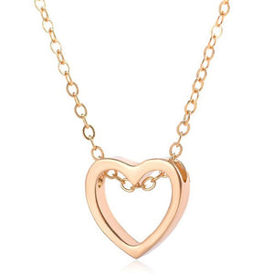 2018 Vendita Trendy Cuore Girocollo Moana Kolye Nuovo Arrivo Scava Fuori Collana a forma di Cuore In Acciaio Inox Colore Amante Gioielli Regalo 