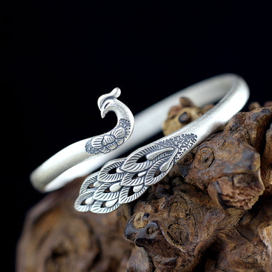 2018 Time-limited Rushed Bangle Character S990 Decoration Inheriting Classic Matte Restoring Ancient Ways Ms Peacock Bracelet