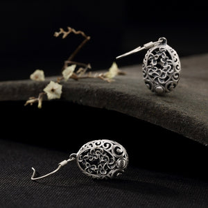 2018 Top Fashion New Anniversary Brinco S925 Sterling Vintage Hollowed Cherry Blossoms High Grade Ladies' Earrings Wholesale