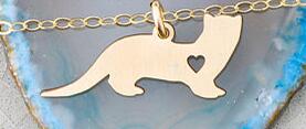 2018 Trendy Ferret Charm Weasel Necklace Personalized Names Or Letters Women Animal Jewelry Best Gift For Friend YP6352