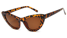 Load image into Gallery viewer, 2023 Vintage Korean Big Sunglasses Men Cat Eye Sunglasses Plastic Champagne Frame Brown Lenses Driving
