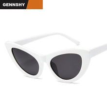 Load image into Gallery viewer, 2023 Vintage Korean Big Sunglasses Men Cat Eye Sunglasses Plastic Champagne Frame Brown Lenses Driving