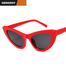 Load image into Gallery viewer, 2023 Vintage Korean Big Sunglasses Men Cat Eye Sunglasses Plastic Champagne Frame Brown Lenses Driving