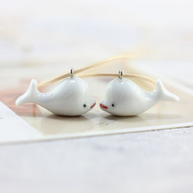 2018 fashion long chain necklace Clavicular chain cute dolphins Summer Bohemia Handmade ceramic choker women's sale jewelry