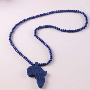 2018 fashion new Valentine's gift African map wooden necklace hiphop hop HIPA map wood pendant jewelry