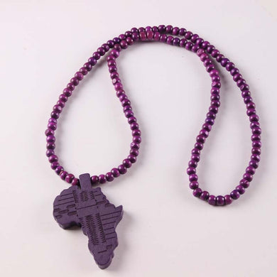 2018 fashion new Valentine's gift African map wooden necklace hiphop hop HIPA map wood pendant jewelry