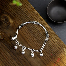 Load image into Gallery viewer, 2018 new 925 sterling silver bead bangle bracelets handmade DIY silver beads fashion original bangles for women charms jewelry
