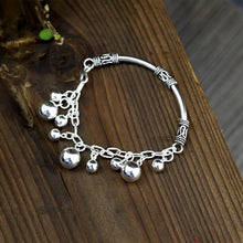 Load image into Gallery viewer, 2018 new 925 sterling silver bead bangle bracelets handmade DIY silver beads fashion original bangles for women charms jewelry