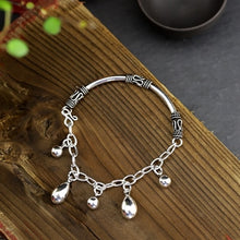 Load image into Gallery viewer, 2018 new 925 sterling silver bead bangle bracelets handmade DIY silver beads fashion original bangles for women charms jewelry