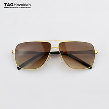 Load image into Gallery viewer, 2023 TAG Brand Germany Stainless Steel metal sunglasses Men Square Myopia Ultra-light slim retro sun glasses Driving