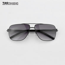 Load image into Gallery viewer, 2023 TAG Brand Germany Stainless Steel metal sunglasses Men Square Myopia Ultra-light slim retro sun glasses Driving