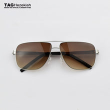 Load image into Gallery viewer, 2023 TAG Brand Germany Stainless Steel metal sunglasses Men Square Myopia Ultra-light slim retro sun glasses Driving