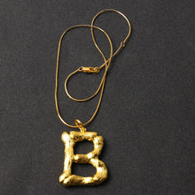 Load image into Gallery viewer, 2018 new arrival luxury exaggerated metal letter necklace fashion temperament lava alphabet necklace 278