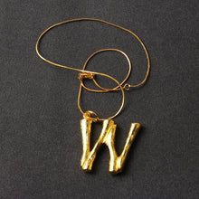 Load image into Gallery viewer, 2018 new arrival luxury exaggerated metal letter necklace fashion temperament lava alphabet necklace 278