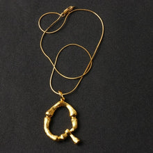 Load image into Gallery viewer, 2018 new arrival luxury exaggerated metal letter necklace fashion temperament lava alphabet necklace 278