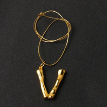 Load image into Gallery viewer, 2018 new arrival luxury exaggerated metal letter necklace fashion temperament lava alphabet necklace 278