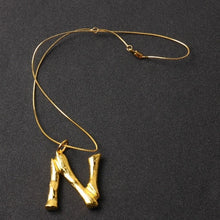 Load image into Gallery viewer, 2018 new arrival luxury exaggerated metal letter necklace fashion temperament lava alphabet necklace 278