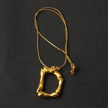 Load image into Gallery viewer, 2018 new arrival luxury exaggerated metal letter necklace fashion temperament lava alphabet necklace 278