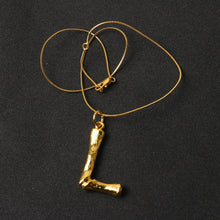 Load image into Gallery viewer, 2018 new arrival luxury exaggerated metal letter necklace fashion temperament lava alphabet necklace 278