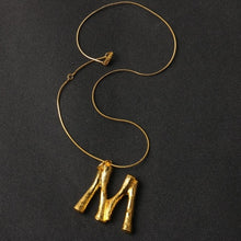Load image into Gallery viewer, 2018 new arrival luxury exaggerated metal letter necklace fashion temperament lava alphabet necklace 278