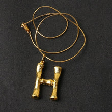 Load image into Gallery viewer, 2018 new arrival luxury exaggerated metal letter necklace fashion temperament lava alphabet necklace 278