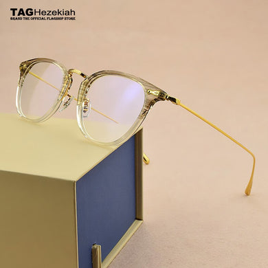 2023 vintage glasses frame titanium myopia computer glasses women men transparent Retro eyeglasses frame optical spectacles nerd