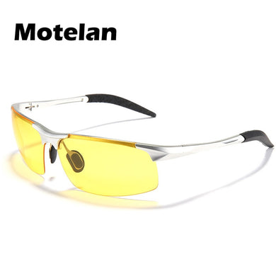 2023 Authentic Polarized Glasses Mirror Night Vision Driving Glasses Men's Yellow lens Sunglasses Reduce Glare 3 Colors 9177