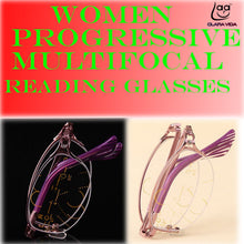 Load image into Gallery viewer, 2023 = Clara Vida For Intelligence Progressive Multifocal Folding Reading Glasses Bifocal Womens Ultra Light +1 +1.5 +2 To +4