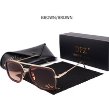 Carica l'immagine nel visualizzatore di Gallery, 2019 DPZ   Flight 006 Style Sunglasses Men Square Aviation Brand Design Sun Glasses Oculos De Sol UV400