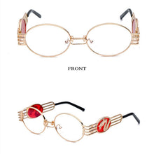 Load image into Gallery viewer, 2023 Deluxe Design Elliptical Metal Frame Steampunk Lady Classic Sunglasses Trend Retro Chinese dragon Sunglasses UV400