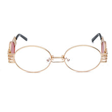Load image into Gallery viewer, 2023 Deluxe Design Elliptical Metal Frame Steampunk Lady Classic Sunglasses Trend Retro Chinese dragon Sunglasses UV400