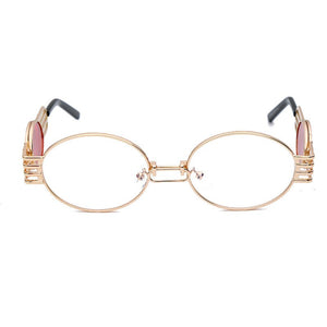 2023 Deluxe Design Elliptical Metal Frame Steampunk Lady Classic Sunglasses Trend Retro Chinese dragon Sunglasses UV400