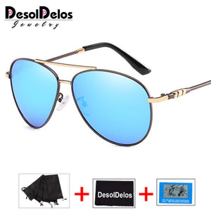 2023 DesolDelos UV400 Pilot Yurt Occhiali da sole Uomo Occhiali da sole polarizzati Marchio Logo Design Occhiali da guida Occhiali Oculos de sol 