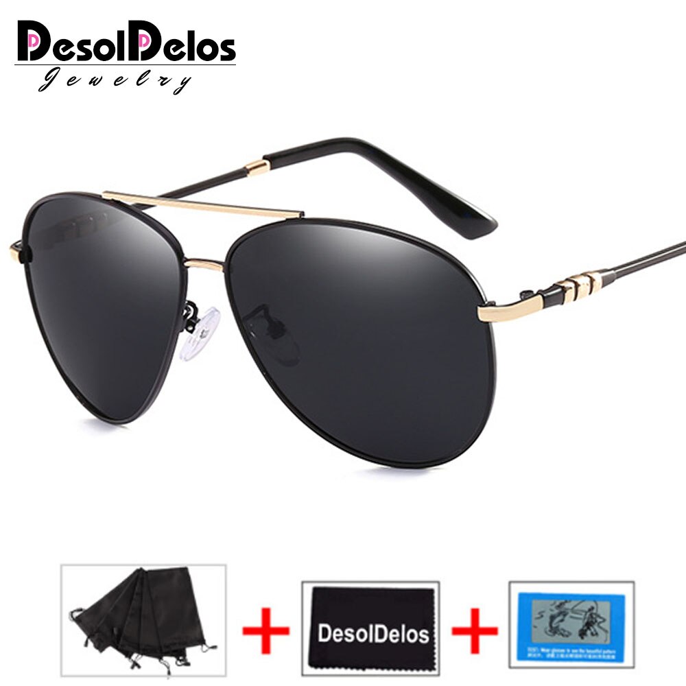 2023 DesolDelos UV400 Pilot Yurt Occhiali da sole Uomo Occhiali da sole polarizzati Marchio Logo Design Occhiali da guida Occhiali Oculos de sol 