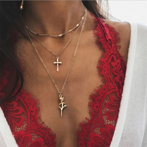 2020 Fashion Sequins Multi Layer long Necklaces Pendant Bohemian Pendant Necklace for Women Bijoux Jewelry Accessories