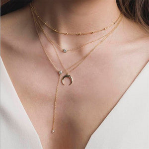 2020 Fashion Sequins Multi Layer long Necklaces Pendant Bohemian Pendant Necklace for Women Bijoux Jewelry Accessories