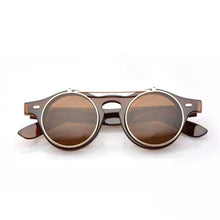 Load image into Gallery viewer, 2023 Goth Steampunk Sunglasses Women Men Retro Goggles Round Flip Up Glasses steam punk Vintage Eyewear Oculos de sol
