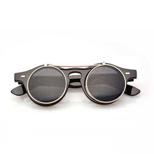 Load image into Gallery viewer, 2023 Goth Steampunk Sunglasses Women Men Retro Goggles Round Flip Up Glasses steam punk Vintage Eyewear Oculos de sol