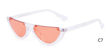 Load image into Gallery viewer, 2023 Half Moon Slim Sunnies Sunglasses Women Brand Designer Retro Vintage Pink Lens Cat Eye Frame Sun Glasses Girls Shades 463B