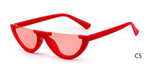 Load image into Gallery viewer, 2023 Half Moon Slim Sunnies Sunglasses Women Brand Designer Retro Vintage Pink Lens Cat Eye Frame Sun Glasses Girls Shades 463B