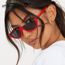 Load image into Gallery viewer, 2023 Half Moon Slim Sunnies Sunglasses Women Brand Designer Retro Vintage Pink Lens Cat Eye Frame Sun Glasses Girls Shades 463B