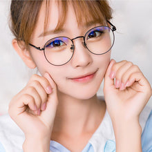 Carica l&#39;immagine nel visualizzatore di Gallery, 2023 Harajuku Metal Unisex Computer Round Frame Glasses men Women Rays Radiation Eyewear Frame Anti Blue Light Glasses